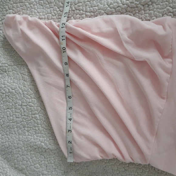 NWT Love X Design Small Rose Quartz Shoulder Out Ruched Pink Dress Nordstrom - Picture 5 of 11